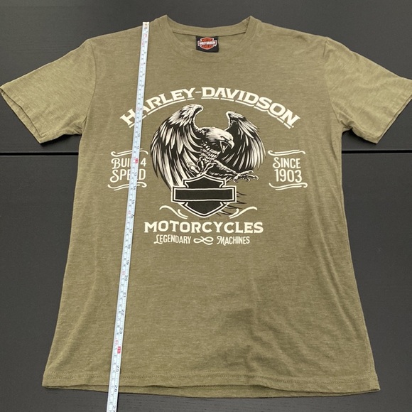 Harley-Davidson Mens Military Babe Green T-Shirt - Small - Picture 8 of 8